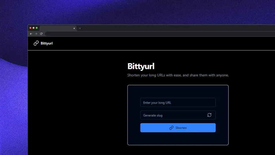 Bittyurl screenshot